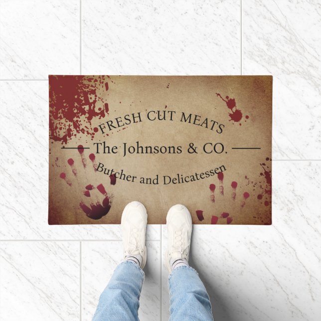 Creepy Bloody Custom Butcher Doormat (Indoor)
