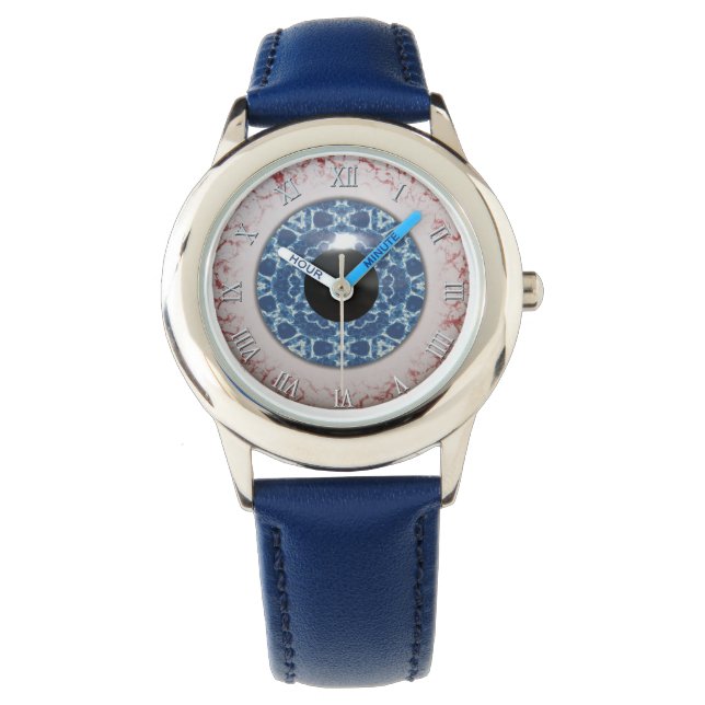 Creepy Blue Eyeball Halloween Fun Watch (Front)