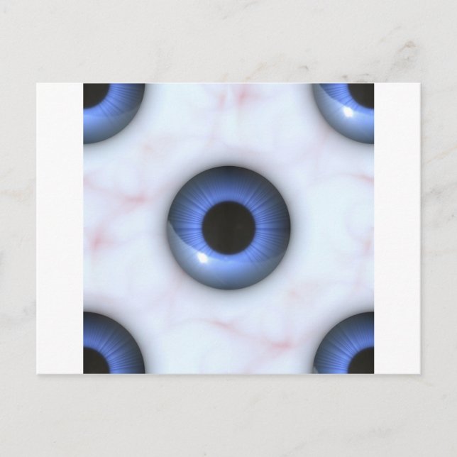 creepy blue eyes postcard (Front)