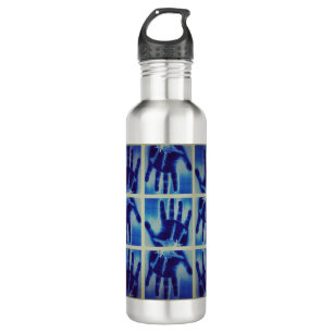 creepy blue hand 710 ml water bottle