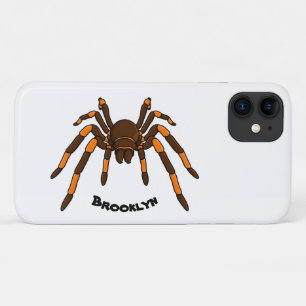 Creepy brown and orange tarantula spider cartoon Case-Mate iPhone case