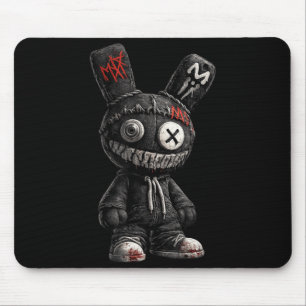 Creepy Bunny Horror Goth Grunge Emo Dark Aesthetic Mouse Pad