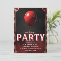Creepy Carnival Red Balloon Halloween Party