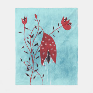Creepy Carnivorous Plant With Eyes Horror Fleece Blanket