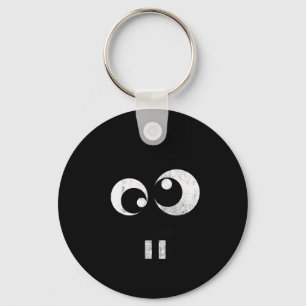 Creepy Carrots Face Halloween Costume Key Ring