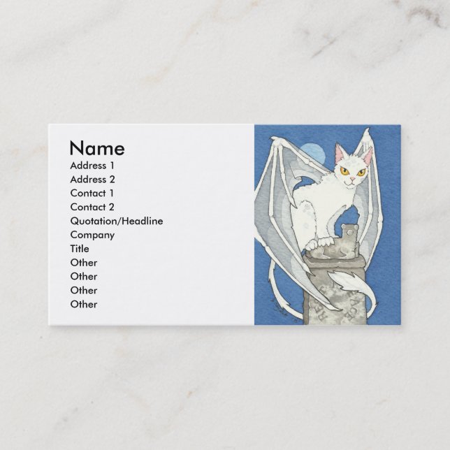 Creepy cat business card (Front)