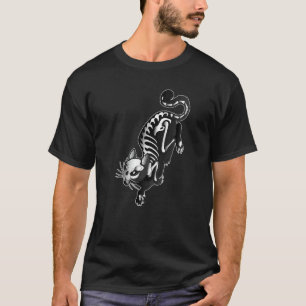 Creepy Cat Skeleton Halloween Horror Animal Cute T-Shirt