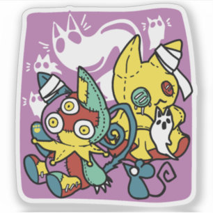 Creepy Cats Halloween Art: Paw-sitively Frightful