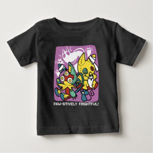 Creepy Cats Halloween Art: Paw-sitively Frightful Baby T-Shirt