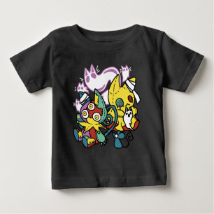 Creepy Cats Halloween Art: Paw-sitively Frightful Baby T-Shirt