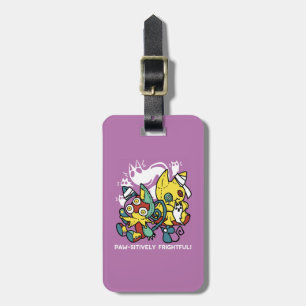 Creepy Cats Halloween Art: Paw-sitively Frightful Luggage Tag