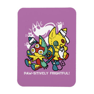 Creepy Cats Halloween Art: Paw-sitively Frightful Magnet