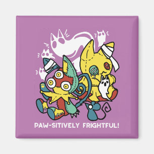 Creepy Cats Halloween Art: Paw-sitively Frightful Magnet