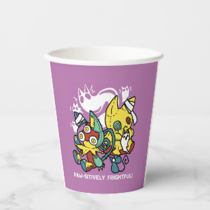 Creepy Cats Halloween Art: Paw-sitively Frightful Paper Cups