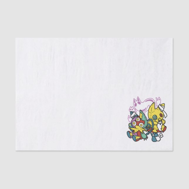 Creepy Cats Halloween Art: Paw-sitively Frightful Tissue Paper (Front)