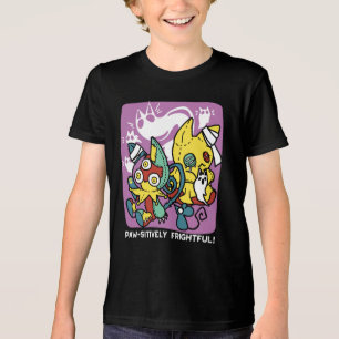 Creepy Cats Halloween Art: Paw-sitively Frightful Tri-Blend Shirt