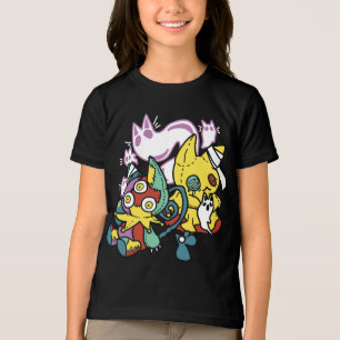 Creepy Cats Halloween Art: Paw-sitively Frightful Tri-Blend Shirt