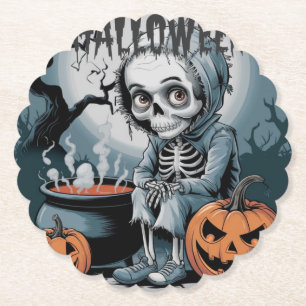 Creepy Cauldron Paper Coaster