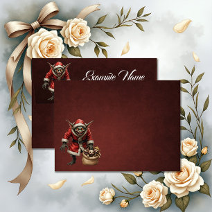 Creepy Christmas Goblin – Dark Fantasy Evil Santa  Envelope