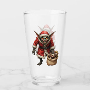 Creepy Christmas Goblin – Dark Fantasy Evil Santa Glass