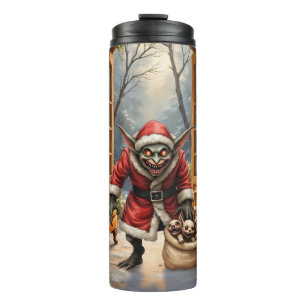 Creepy Christmas Goblin – Dark Fantasy Evil Santa Thermal Tumbler