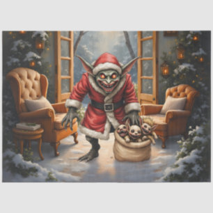 Creepy Christmas Goblin – Dark Fantasy Evil Santa  Tissue Paper