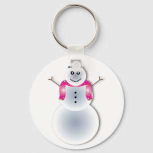 creepy christmas snowman key ring