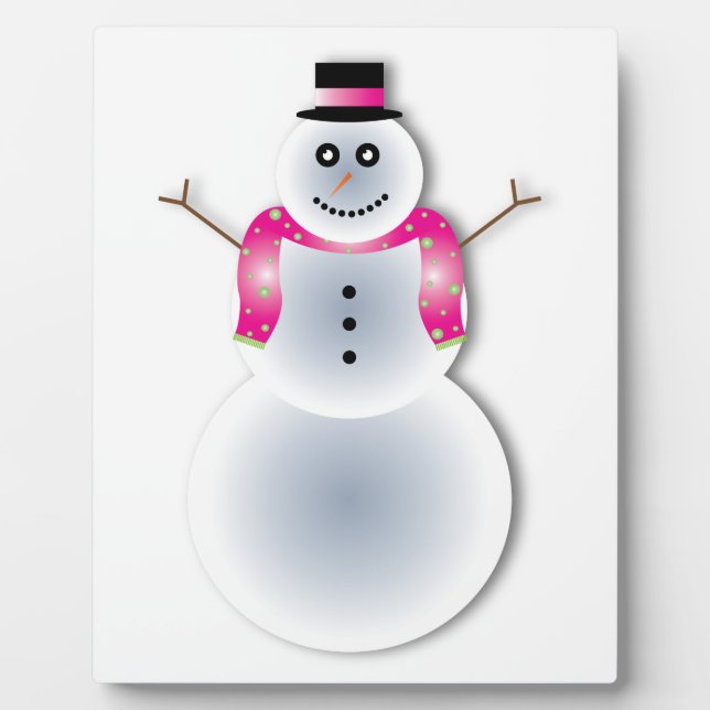 creepy christmas snowman plaque (Front)