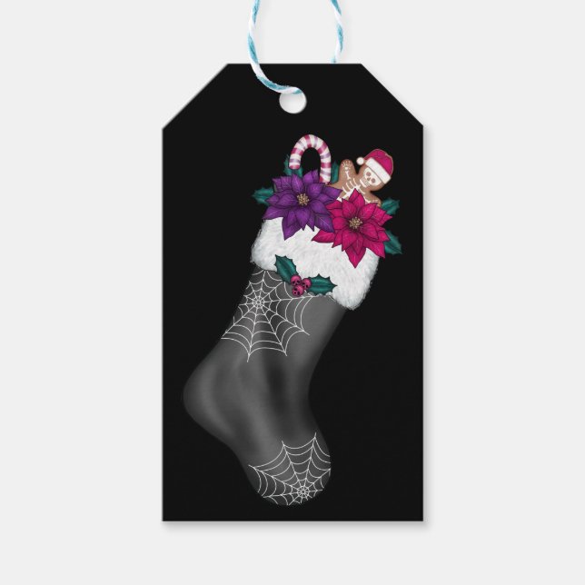 Creepy Christmas Stocking  Gift Tags (Front)
