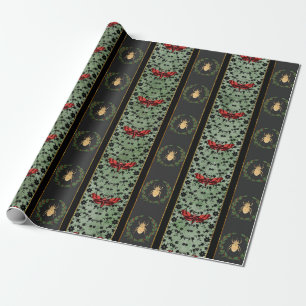 Creepy Christmas Wrapping Paper with Bugs
