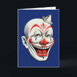 Creepy Clown Birthday Card<br><div class="desc">Custom restored,  high quality vintage clown image.</div>