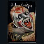 Creepy Clown Birthday Gift Bag<br><div class="desc">Creepy clown gift bag. High quality restored vintage image.</div>