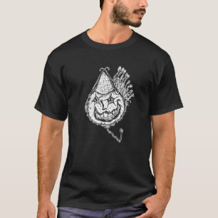 Creepy clown black and white drawing T-Shirt
