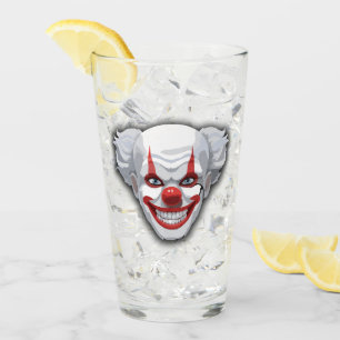 Creepy Clown Carnival Halloween Glass