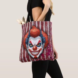 Creepy Clown Carnival Halloween Tote Bag