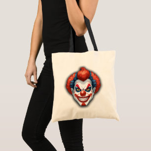 Creepy Clown Carnival Halloween Tote Bag