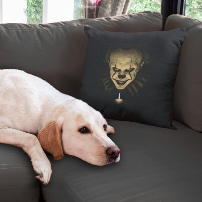Creepy Clown Halloween Home Decor Cushion (Creator Uploaded)