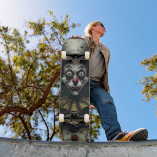 Creepy Clown Skateboard Fear