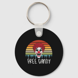 Creepy Clown Vintage Retro Scary Evil Horror Hallo Key Ring
