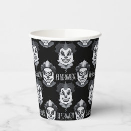 Creepy Clowns Spooky Halloween Party Paper Cups