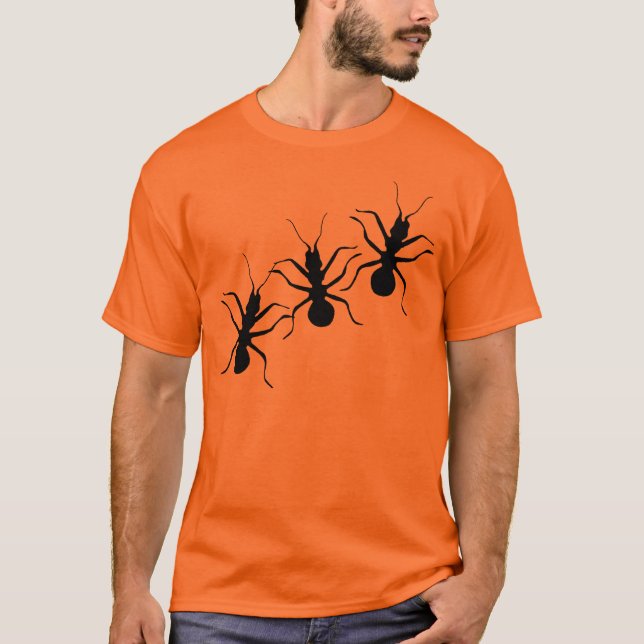 Creepy Crawly Black Ants Insects T-Shirt (Front)