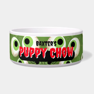 Creepy crawly Halloween Witches brew dog bowl
