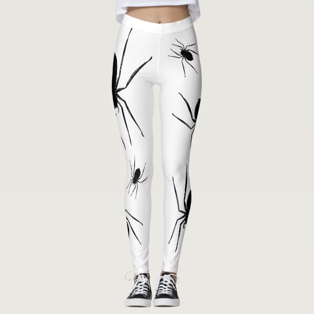 Creepy Crawly Spiders Halloween Leggings (Front)