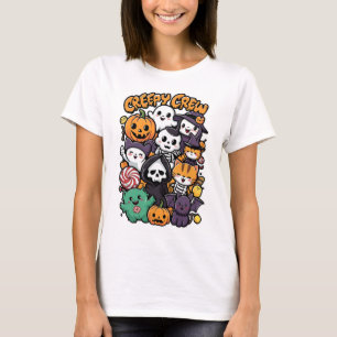 Creepy Crew For Kids And Adults Funny Halloween Ou T-Shirt