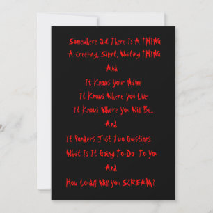 Creepy Custom Halloween Party Invitation