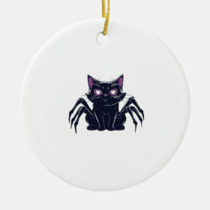 Creepy Cute Cat � Spider Legs & Heart Eyes Oversiz Ceramic Tree Decoration