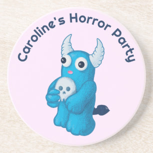 Creepy Cute Demon Kawaii Pastel Goth Kids Horror Coaster