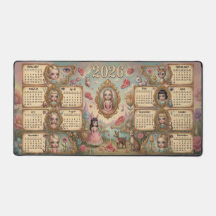 Creepy Cute Doll Fairytale Goth 2026 Calendar Desk Mat
