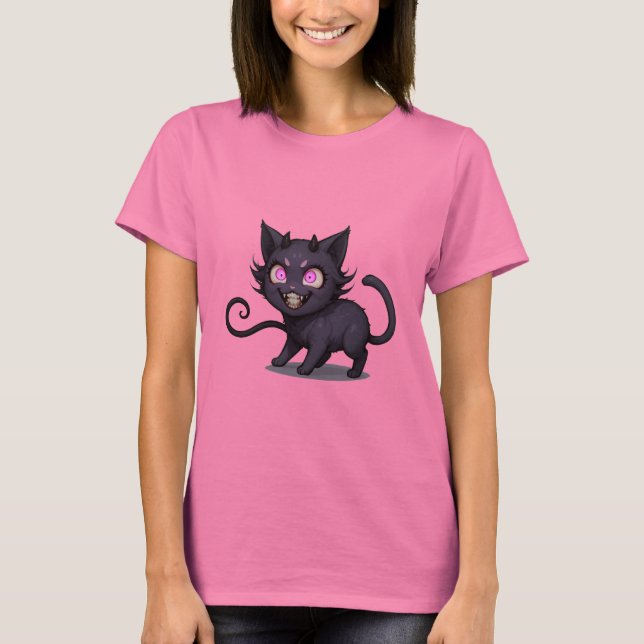 Creepy Cute Eldritch Cat Mum Art T-Shirt (Front)