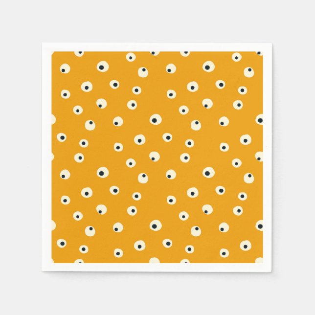 Creepy Cute Eyeball Pattern Halloween Napkin (Front)